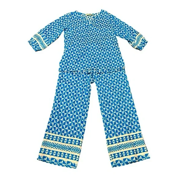 SOFT SURROUNDINGS NWT Narah Knit Pull On Geo TOP & Palazzo Pants Size Small - Picture 3 of 3